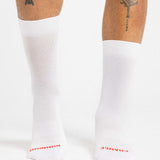Padded Trail Sock - White and Orange Arrow