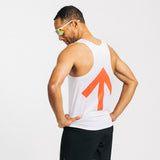 AROW Singlet - White & Ordnance Orange