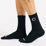 Padded Trail Sock - Black and White C + Arrow
