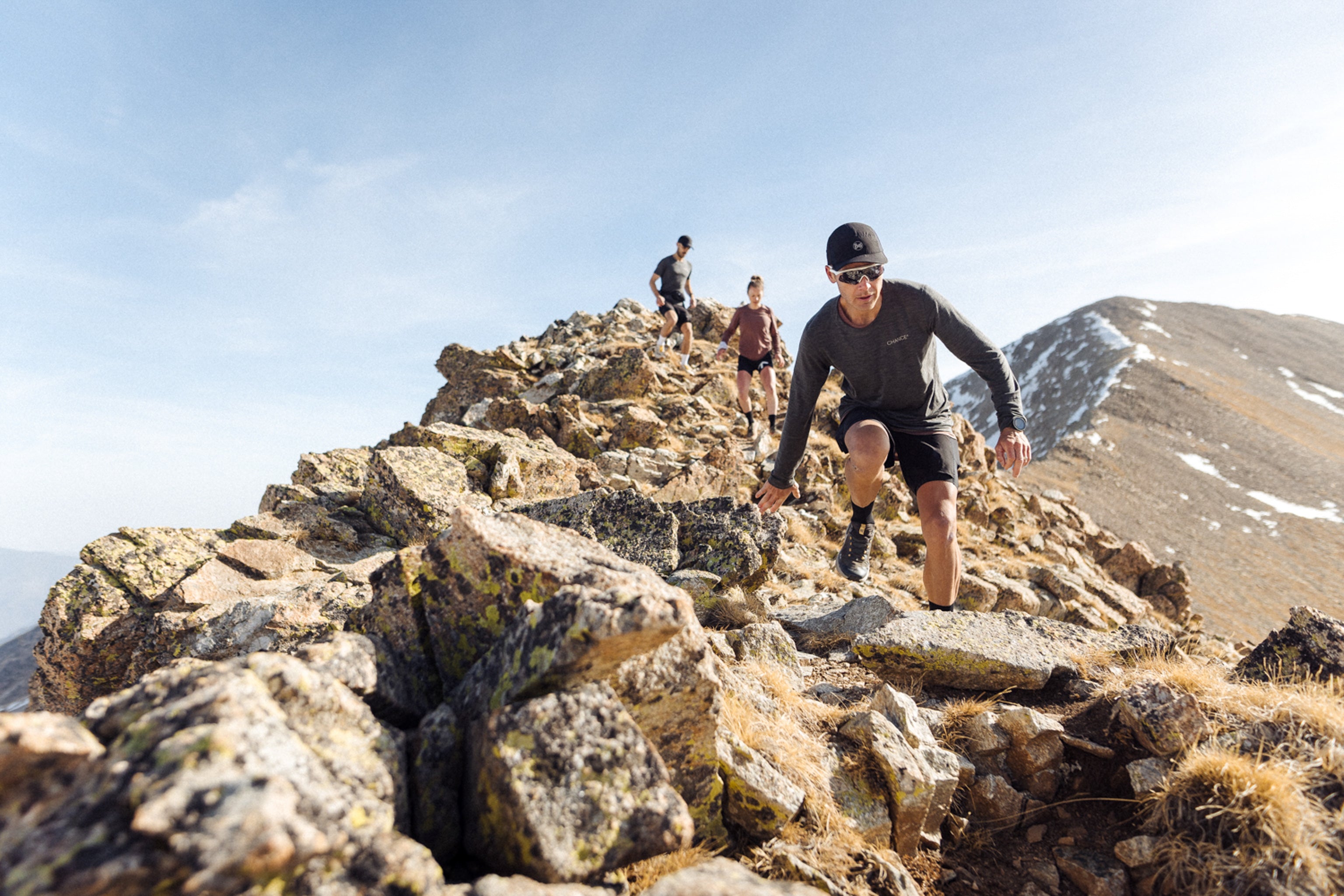 Chance Running Performance Merino Long Sleeve - Slate Grey