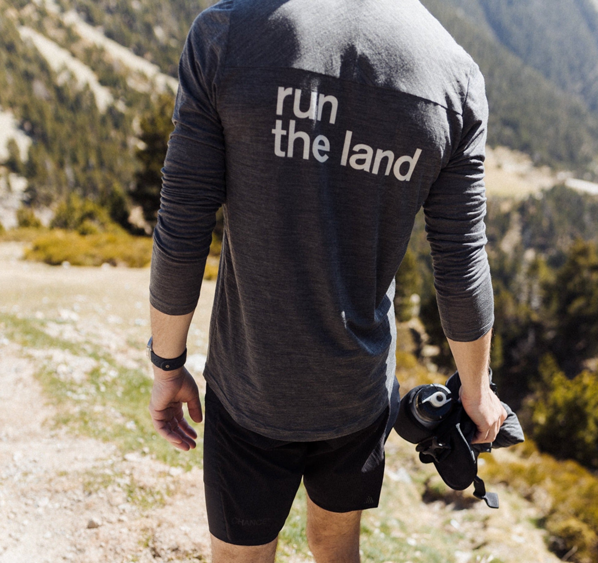 Chance Running Performance Merino Long Sleeve - Slate Grey