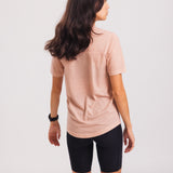 Performance Merino Tee - Sugar Coral and Dianthus