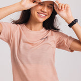 Performance Merino Tee - Sugar Coral and Dianthus