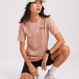 Performance Merino Tee - Sugar Coral and Dianthus