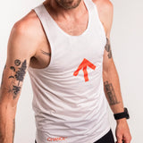 AROW Singlet - White & Ordnance Orange