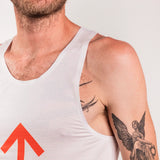 AROW Singlet - White & Ordnance Orange