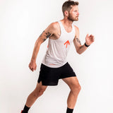 AROW Singlet - White & Ordnance Orange