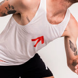 AROW Singlet - White & Ordnance Orange